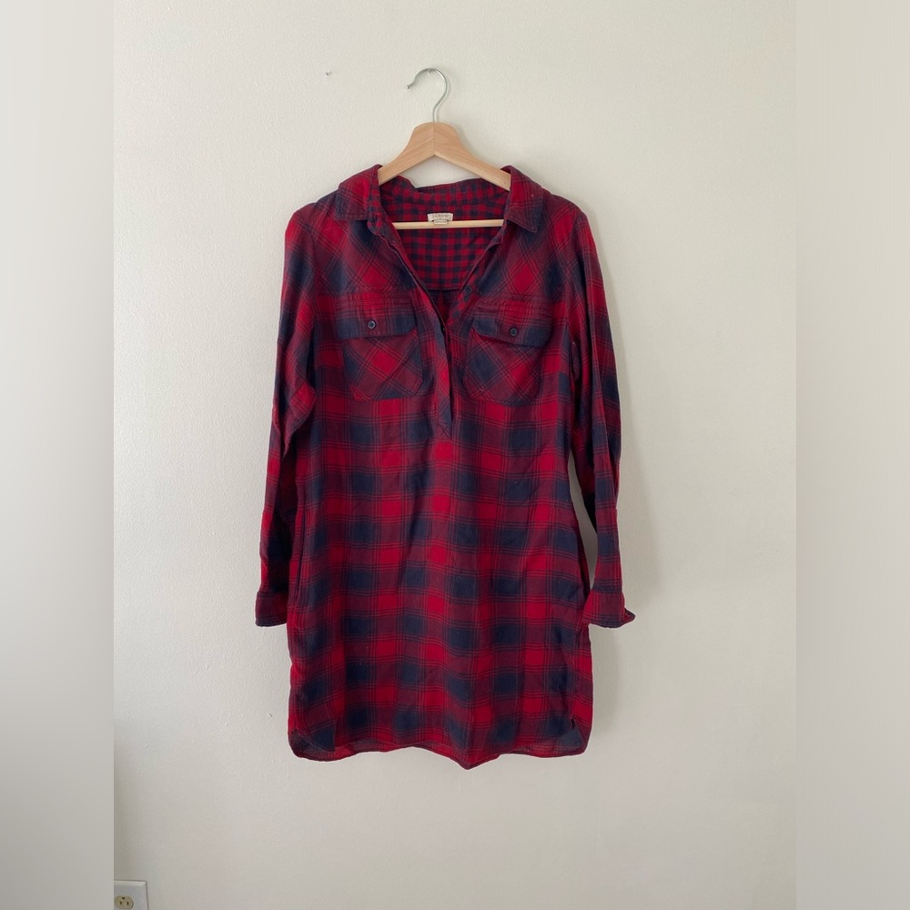 J Crew Flannel Plaid Dress, size small